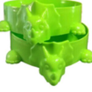 Target Bullseye Dinosaur Water San Plastic Tray Green Bowl Pet Kids New
